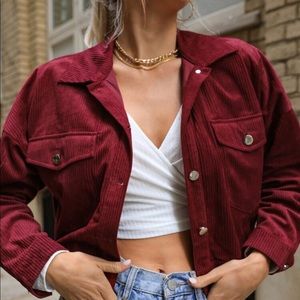 Burgundy corduroy jacket